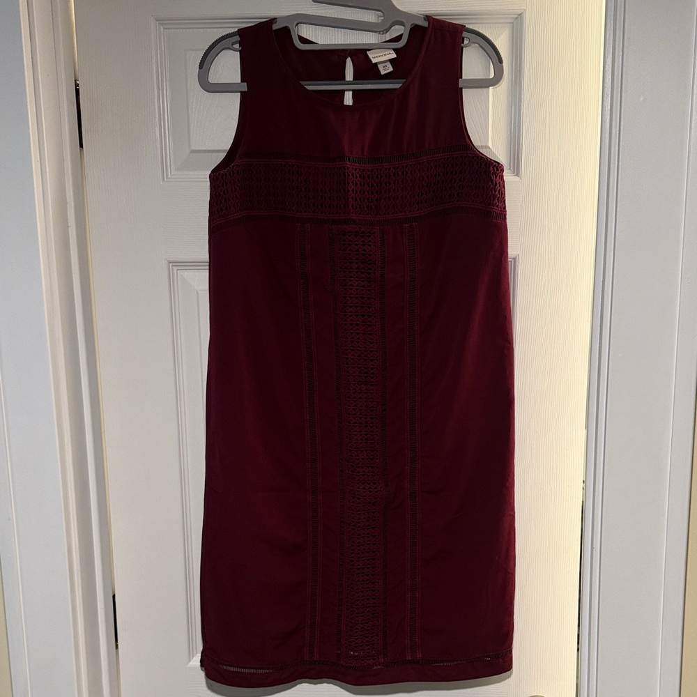 Merona Sleeveless Burgundy Dress
